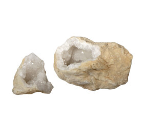 Bergkristal geode paar 26 x 25 x 17 cm | 7170 gram