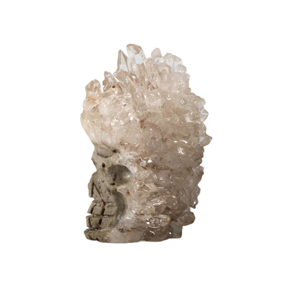 Bergkristal cluster kristallen schedel 6,5 x 3,5 x 3 cm | 100 gram Bergkristal cluster kristallen schedel 6,5 x 3,5 x 3 cm | 100 gram