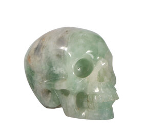 Fluoriet kristallen schedel 7,5 x 6 x 4,5 cm | 325 gram