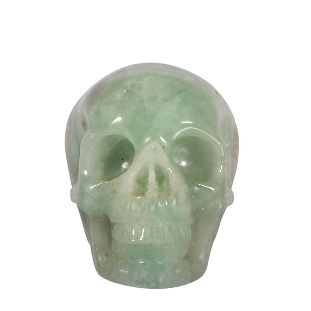 Fluoriet kristallen schedel 7,5 x 6 x 4,5 cm | 325 gram