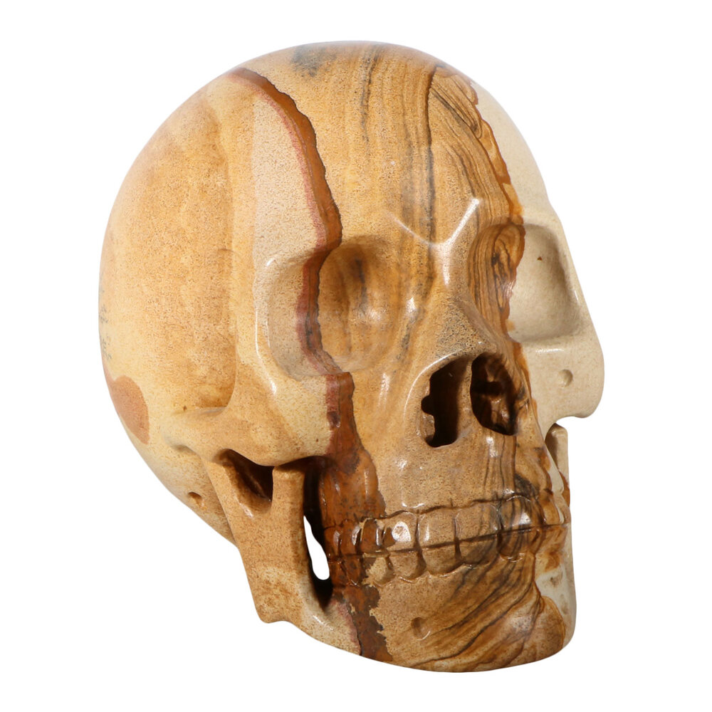 Jaspis (landschap) kristallen schedel 14,5 x 12 x 9 cm | 2195 gram Jaspis (landschap) kristallen schedel 14,5 x 12 x 9 cm | 2195 gram