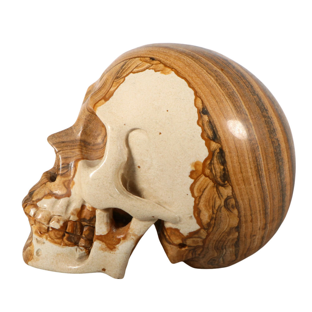 Jaspis (landschap) kristallen schedel 14,5 x 12 x 9 cm | 2195 gram Jaspis (landschap) kristallen schedel 14,5 x 12 x 9 cm | 2195 gram