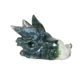 Mosagaat draken schedel 7,5 x 5 x 4,5 cm | 164 gram Mosagaat draken schedel 7,5 x 5 x 4,5 cm | 164 gram