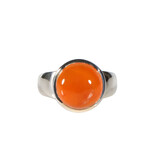 Zilveren ring carneool maat 18 | rond 1,2 cm Zilveren ring carneool maat 18 | rond 1,2 cm