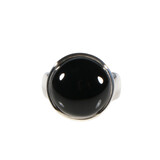 Zilveren ring onyx maat 17 1/2 | rond 1,6 cm