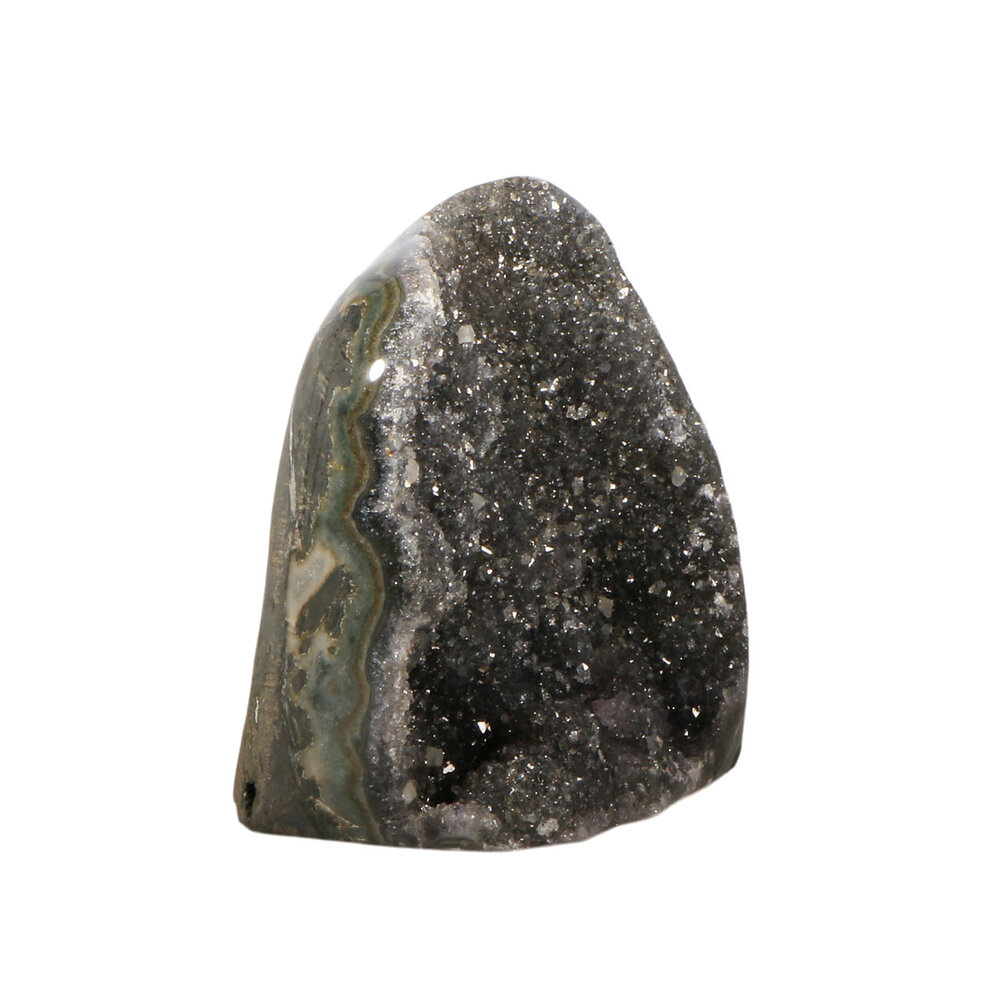 Amethist (zwart) cluster staand 8 x 7,5 x 5,5 cm | 395 gram Amethist (zwart) cluster staand 8 x 7,5 x 5,5 cm | 395 gram