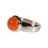 Zilveren ring carneool maat 17 1/2 | rond 1 cm Zilveren ring carneool maat 17 1/2 | rond 1 cm