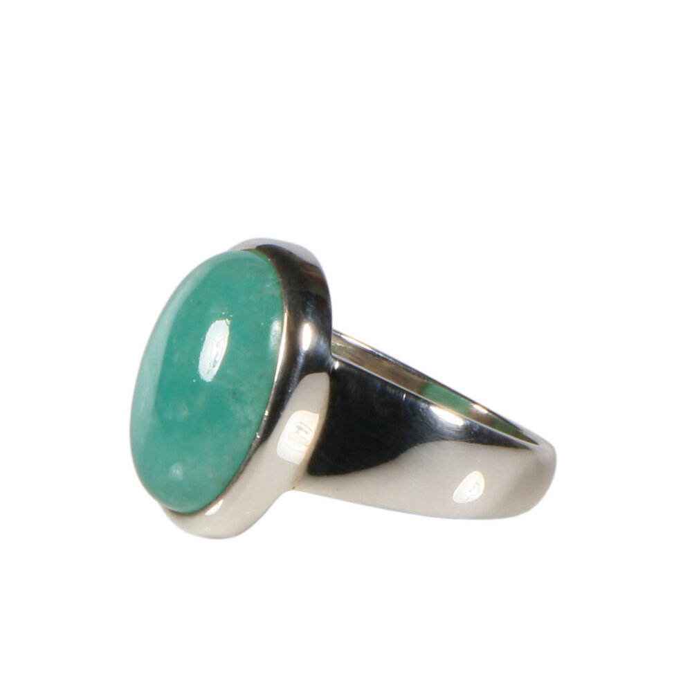 Zilveren ring amazoniet maat 18 1/2 | ovaal 1,6 x 1,2 cm (2) Zilveren ring amazoniet maat 18 1/2 | ovaal 1,6 x 1,2 cm (2)
