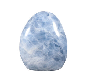 Calciet (blauw) sculptuur 12 x 10 x 4,5 cm | 844 gram