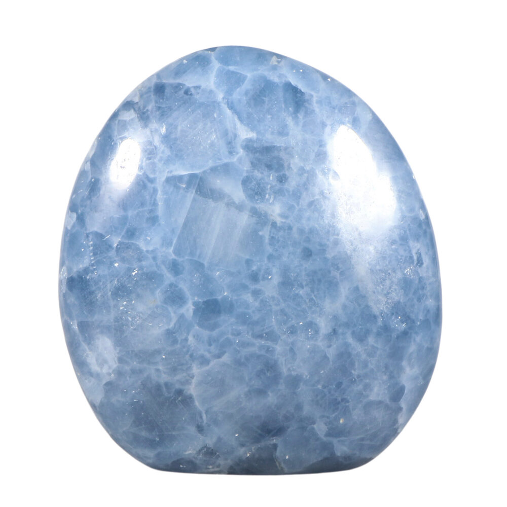 Calciet (blauw) sculptuur 16 x 14 x 6 cm | 1939 gram Calciet (blauw) sculptuur 16 x 14 x 6 cm | 1939 gram