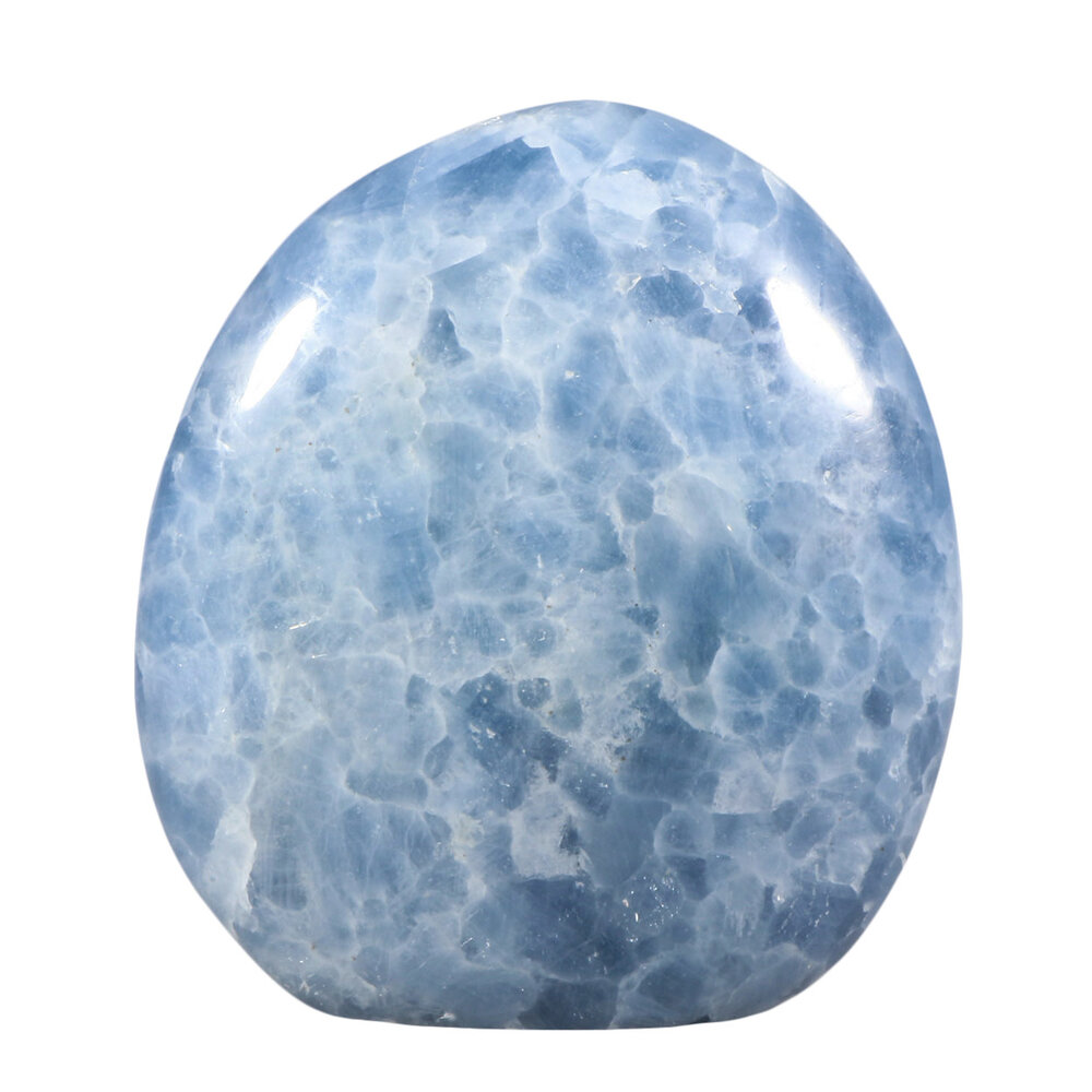 Calciet (blauw) sculptuur 16 x 14 x 6 cm | 1939 gram Calciet (blauw) sculptuur 16 x 14 x 6 cm | 1939 gram
