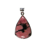 Zilveren hanger rhodoniet | druppel 2,9 x 2,1 cm Zilveren hanger rhodoniet | druppel 2,9 x 2,1 cm