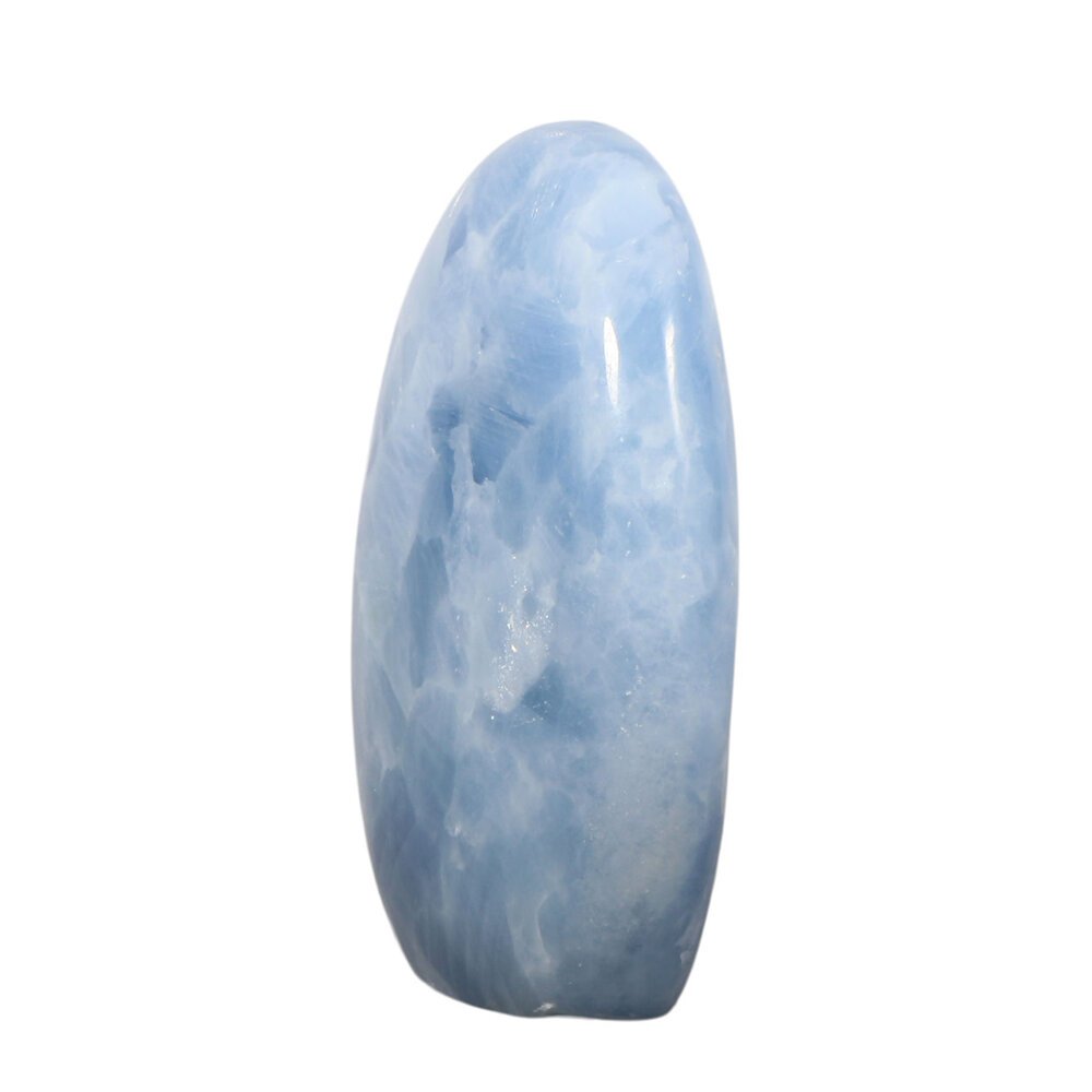 Calciet (blauw) sculptuur 13 x 10 x 4 cm | 868 gram Calciet (blauw) sculptuur 13 x 10 x 4 cm | 868 gram