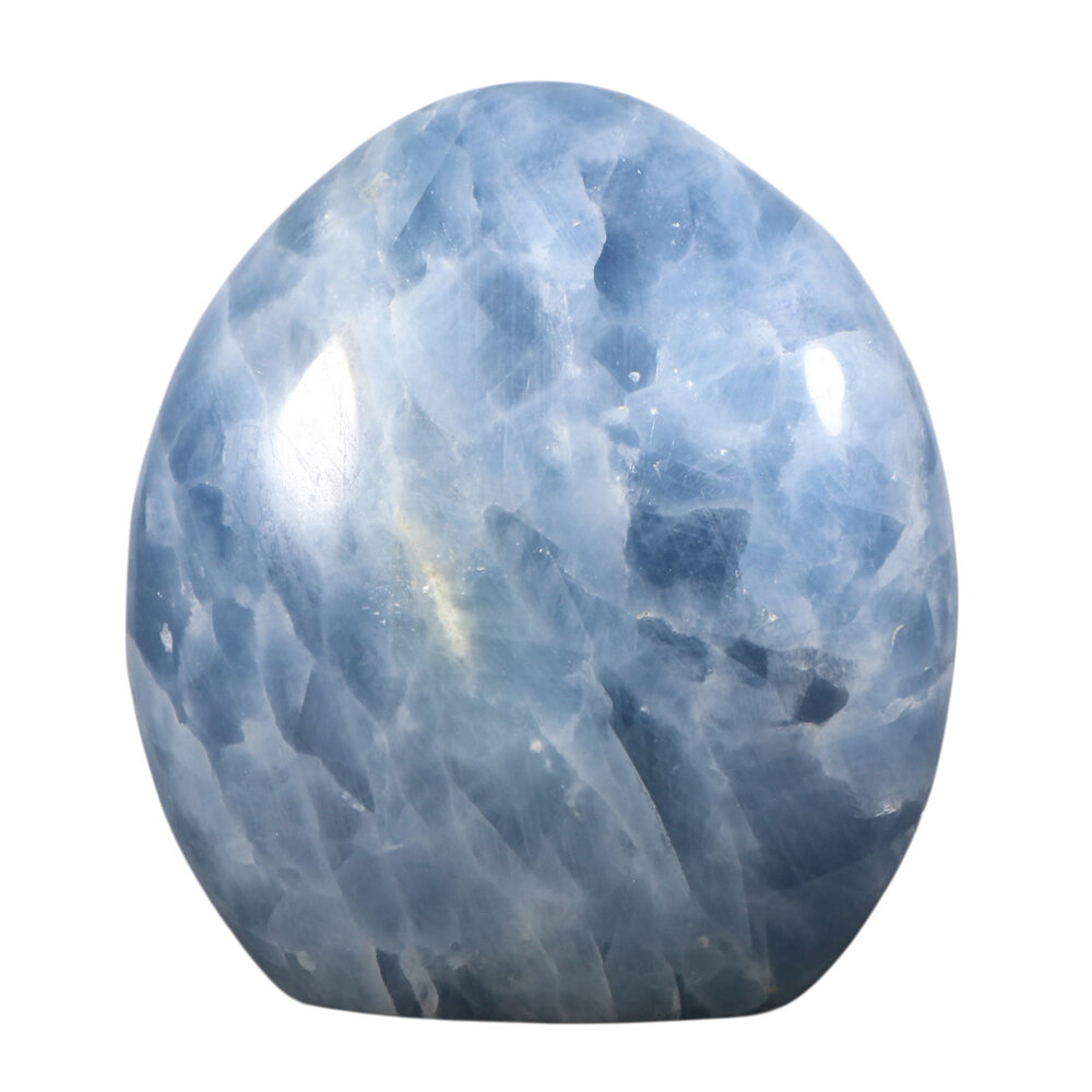 Calciet (blauw) sculptuur 15,5 x 14 x 6 cm | 2076 gram Calciet (blauw) sculptuur 15,5 x 14 x 6 cm | 2076 gram