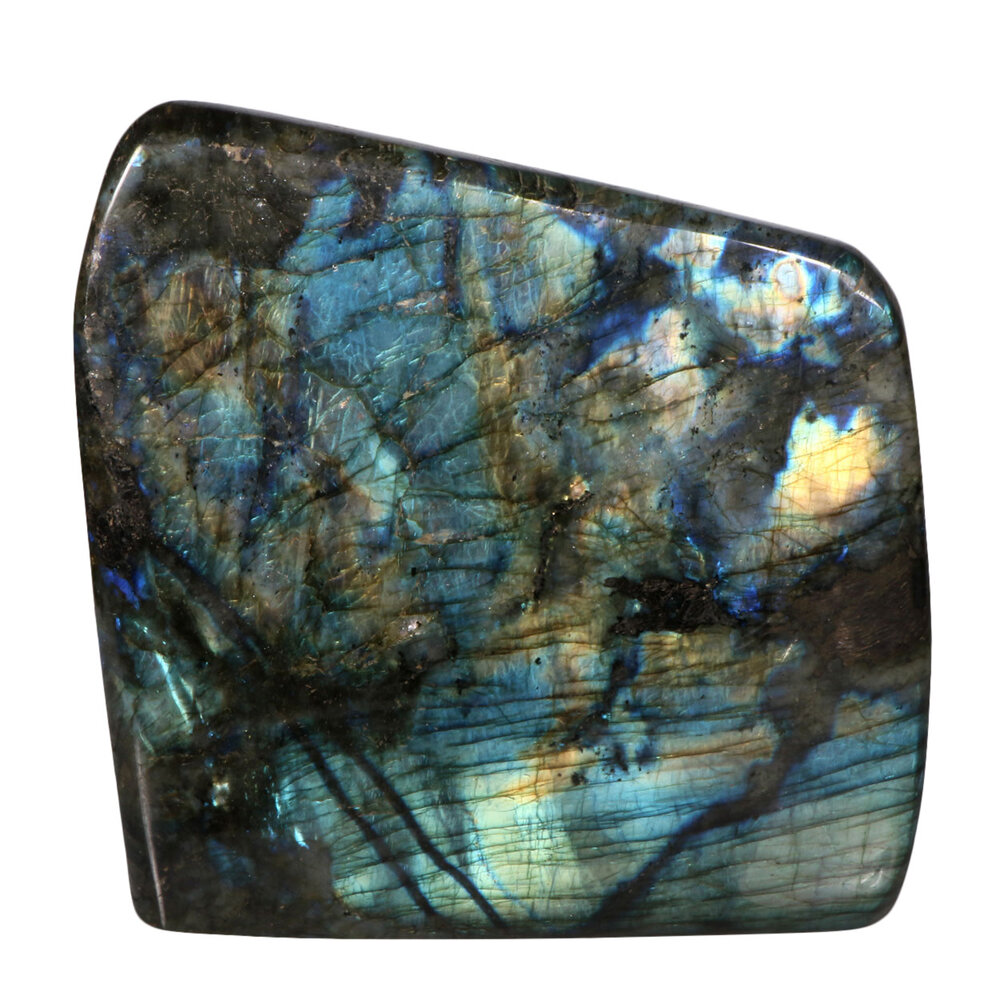 Labradoriet sculptuur 18 x 17 x 4,5 cm | 2838 gram Labradoriet sculptuur 18 x 17 x 4,5 cm | 2838 gram