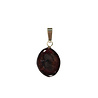 Granaat hanger met 14k gouden oogje Granaat hanger met 14k gouden oogje