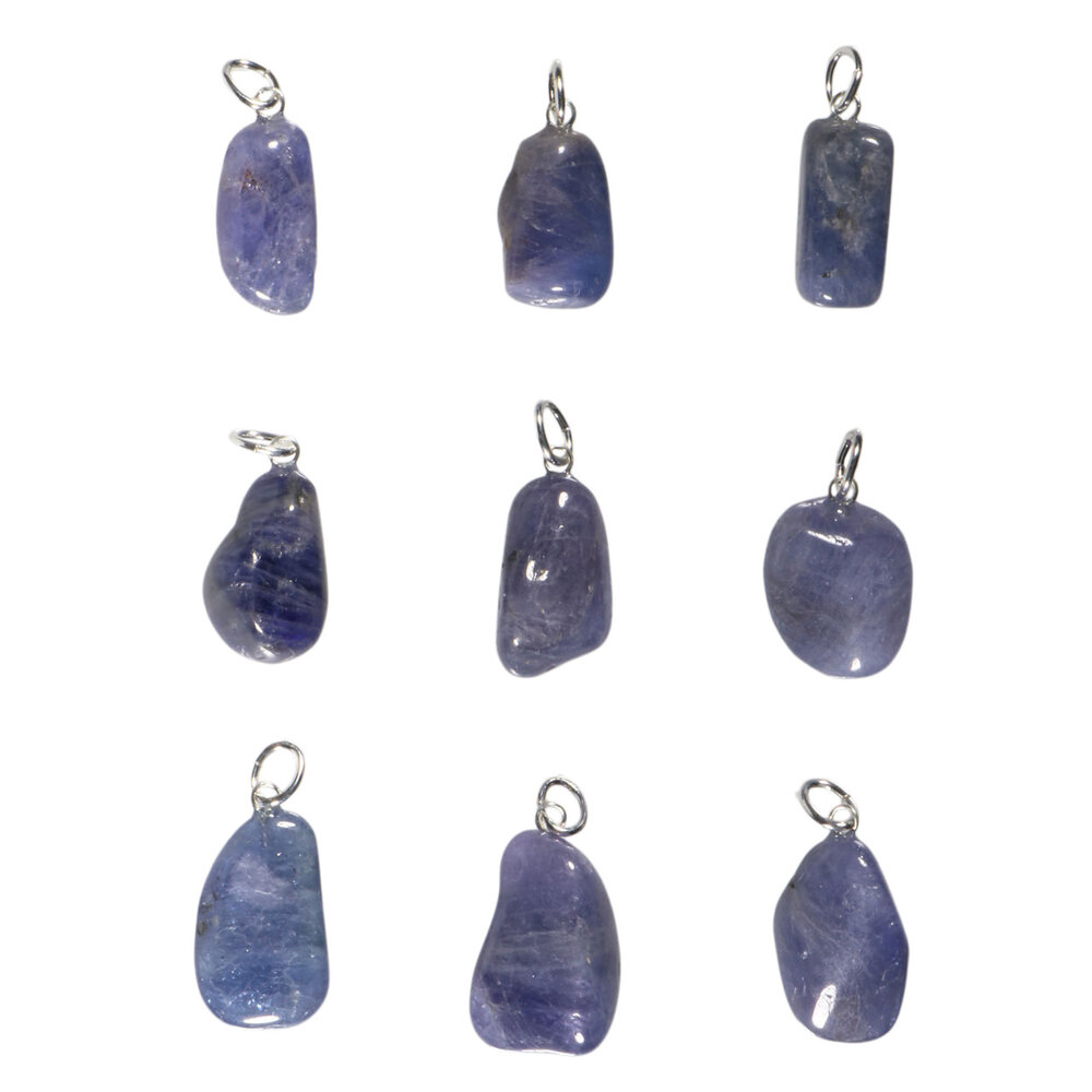 Tanzaniet hanger met zilveren oogje Tanzaniet hanger met zilveren oogje