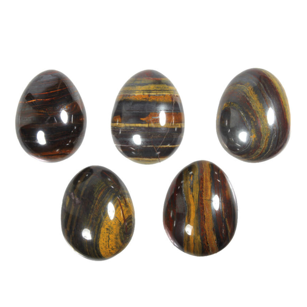Tijgerijzer edelsteen ei 4,5 x 3,4 cm Tijgerijzer edelsteen ei 4,5 x 3,4 cm