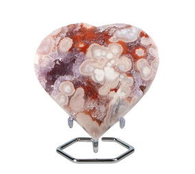 Amethist (roze) hart op standaard 12 x 12 x 4 cm | 799 gram Amethist (roze) hart op standaard 12 x 12 x 4 cm | 799 gram