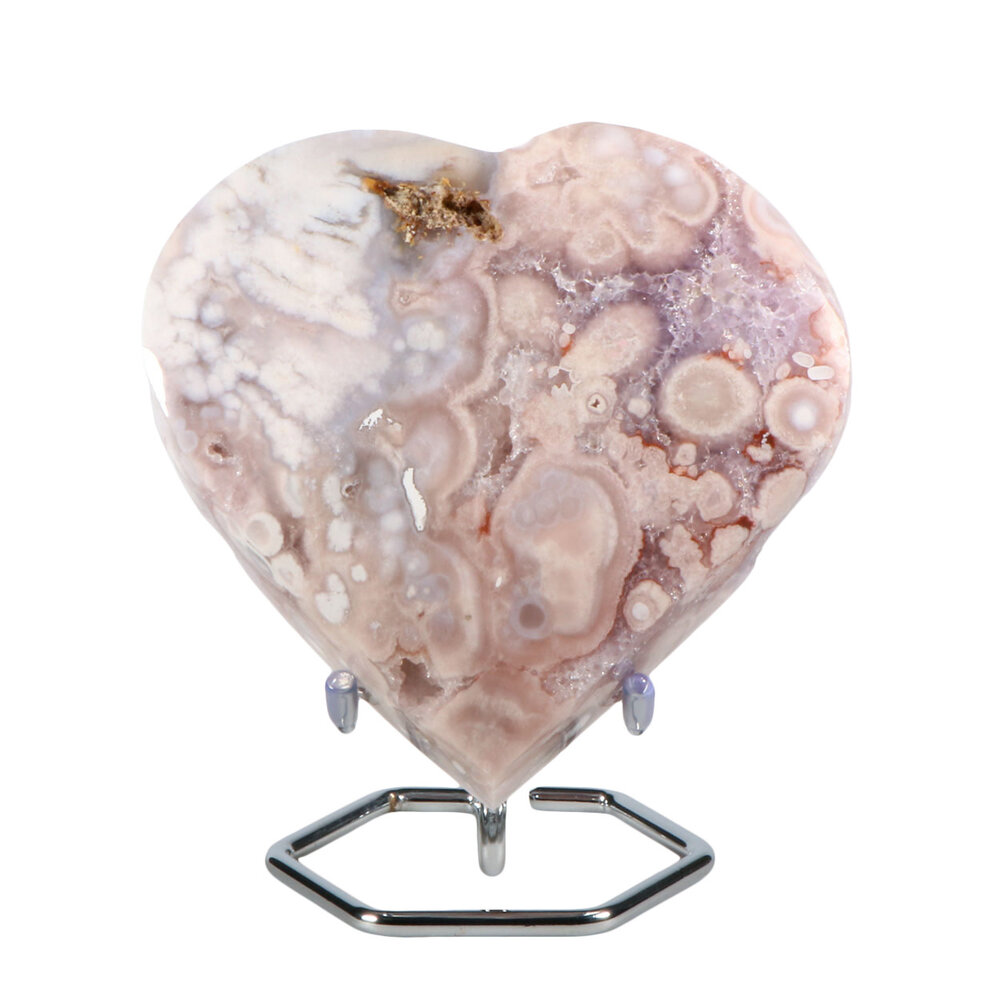Amethist (roze) hart op standaard 12 x 12 x 4 cm | 799 gram Amethist (roze) hart op standaard 12 x 12 x 4 cm | 799 gram