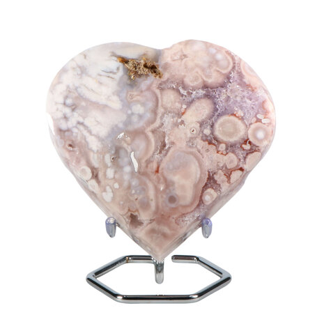 Amethist (roze) hart op standaard 12 x 12 x 4 cm | 799 gram Amethist (roze) hart op standaard 12 x 12 x 4 cm | 799 gram