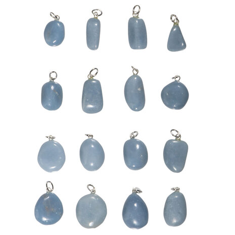 Angeliet hanger met zilveren oogje Angeliet hanger met zilveren oogje