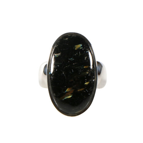 Zilveren ring nuummiet maat 18 | ovaal 2,4 x 1,5 cm Zilveren ring nuummiet maat 18 | ovaal 2,4 x 1,5 cm