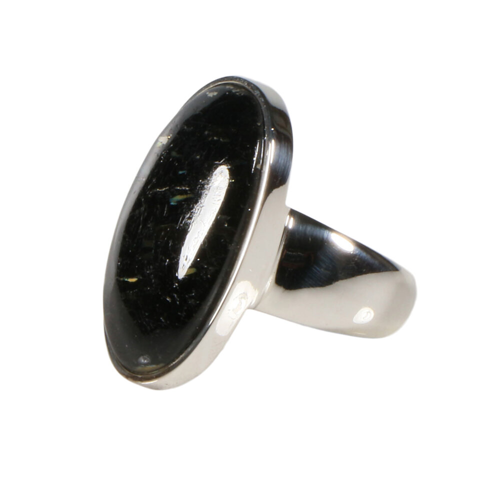 Zilveren ring nuummiet maat 18 | ovaal 2,4 x 1,5 cm Zilveren ring nuummiet maat 18 | ovaal 2,4 x 1,5 cm