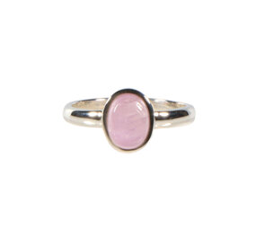 Zilveren ring kunziet maat 17 | ovaal 0,7 x 0,5 cm