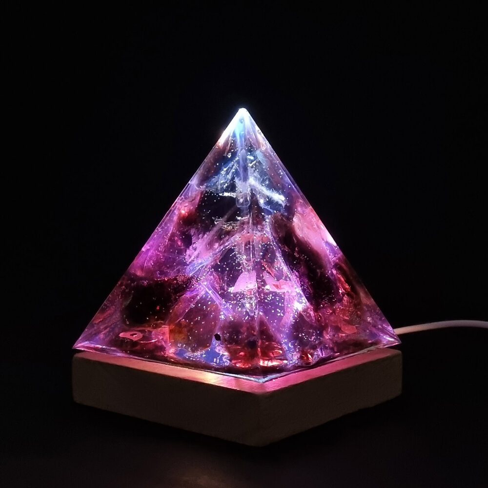 Rookkwarts piramide lampje | 9,5 cm Rookkwarts piramide lampje | 9,5 cm