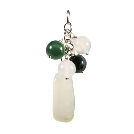 Zilveren hanger tros bevalling & borstvoeding