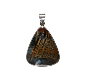 Zilveren hanger pietersiet (blauw) | druppel 3,4 x 2,7 cm Zilveren hanger pietersiet (blauw) | druppel 3,4 x 2,7 cm