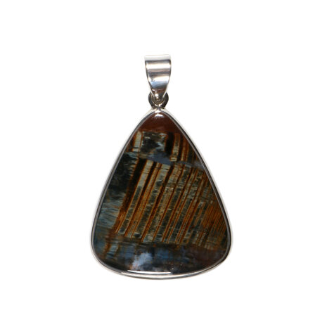 Zilveren hanger pietersiet (blauw) | druppel 3,4 x 2,7 cm Zilveren hanger pietersiet (blauw) | druppel 3,4 x 2,7 cm