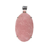 Zilveren hanger rozenkwarts | ovaal ruw 3,5 x 2,1 cm (2) Zilveren hanger rozenkwarts | ovaal ruw 3,5 x 2,1 cm (2)