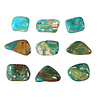 Chrysocolla (geopaliseerd) steen  getrommeld | middel (M)