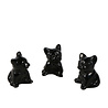 Obsidiaan (zwart) bulldog 3 x 2,2 x 2 cm Obsidiaan (zwart) bulldog 3 x 2,2 x 2 cm