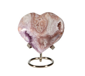 Amethist (roze) hart op standaard 9 x 8,5 x 4 cm | 443 gram Amethist (roze) hart op standaard 9 x 8,5 x 4 cm | 443 gram