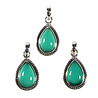 Zilveren hanger onyx (groen) | druppel ribbelrand 1,2 x 0,8 cm Zilveren hanger onyx (groen) | druppel ribbelrand 1,2 x 0,8 cm