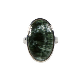 Zilveren ring serafiniet maat 18 (verstelbaar) | ovaal 2,5 x 1,6 cm Zilveren ring serafiniet maat 18 (verstelbaar) | ovaal 2,5 x 1,6 cm