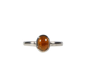 Zilveren ring toermalijn (oranje) maat 18 1/2 | ovaal 8 x 6 mm Zilveren ring toermalijn (oranje) maat 18 1/2 | ovaal 8 x 6 mm