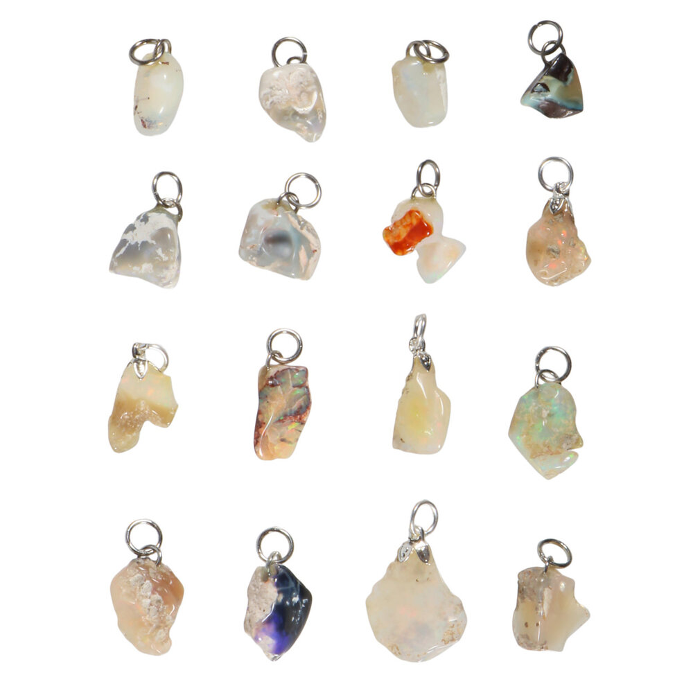 Opaal (edel) hanger getrommeld