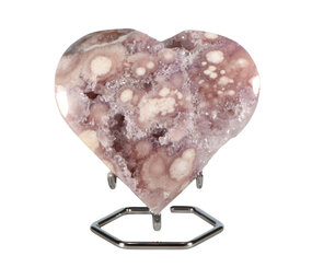 Amethist (roze) hart op standaard 12 x 11 x 4 cm | 675 gram Amethist (roze) hart op standaard 12 x 11 x 4 cm | 675 gram