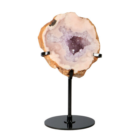 Amethist (roze) A-kwaliteit op standaard 9,5 x 9 x 5 cm | 660 gram Amethist (roze) A-kwaliteit op standaard 9,5 x 9 x 5 cm | 660 gram