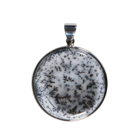 Zilveren hanger merliniet | rond 3,3 cm Zilveren hanger merliniet | rond 3,3 cm