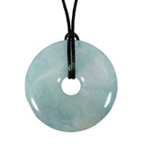 Aquamarijn hanger donut 2,9 - 3,5 cm Aquamarijn hanger donut 2,9 - 3,5 cm