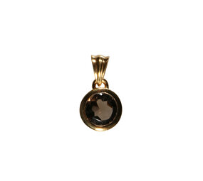 Gold filled hanger rookkwarts | rond facet 10 mm Gold filled hanger rookkwarts | rond facet 10 mm