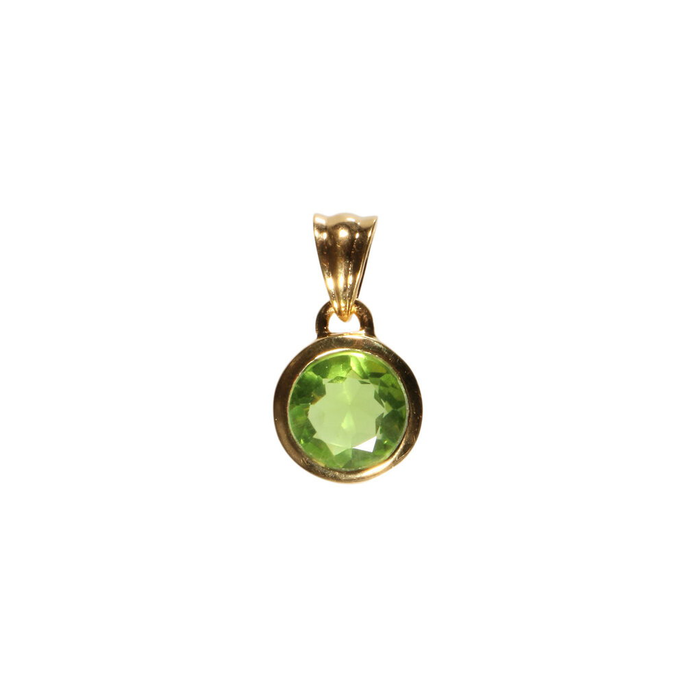 Gold filled hanger peridoot | rond facet 10 mm Gold filled hanger peridoot | rond facet 10 mm