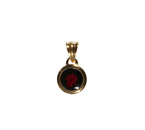 Gold filled hanger granaat | rond facet 10 mm Gold filled hanger granaat | rond facet 10 mm