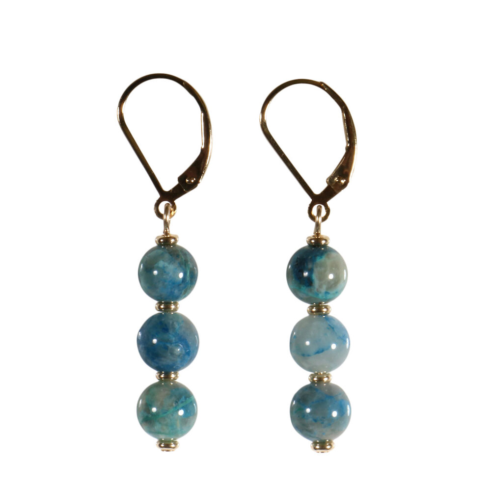 Gold filled oorbellen quantum quattro | 3 bolletjes Gold filled oorbellen quantum quattro | 3 bolletjes