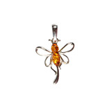 Zilveren hanger barnsteen | vlindertje Zilveren hanger barnsteen | vlindertje